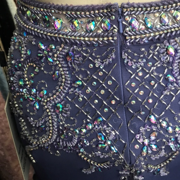 Purple Beaded Gown 16020 - Picture 6 of 7